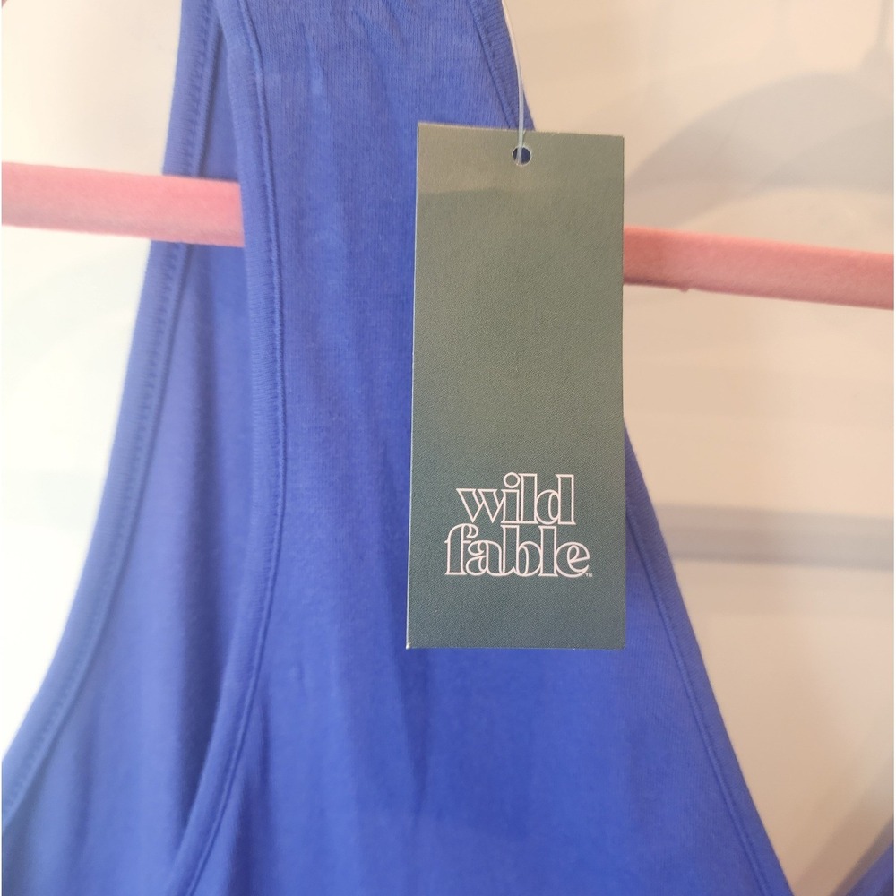 Wild Fable Midi Dress Womens 4X Blue V-Neck Sleeveless Tank Jersey NWT - Picture 3 of 6